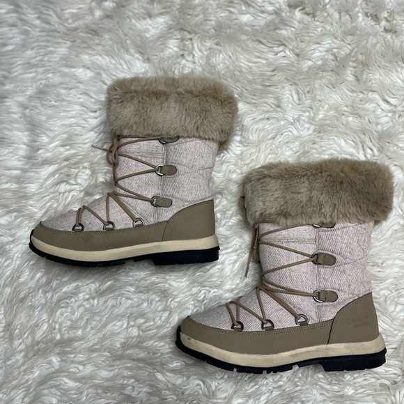 Bearclaw 1932W Leslie Women’s Tan Faux Fir Winter Boots. Size 9 - Picture 3 of 6